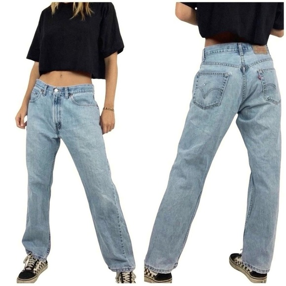 Levi's 505 Straight Leg Jeans Medium Wash Blue Broken In 100% Cotton | 34x32 12 - Picture 1 of 13